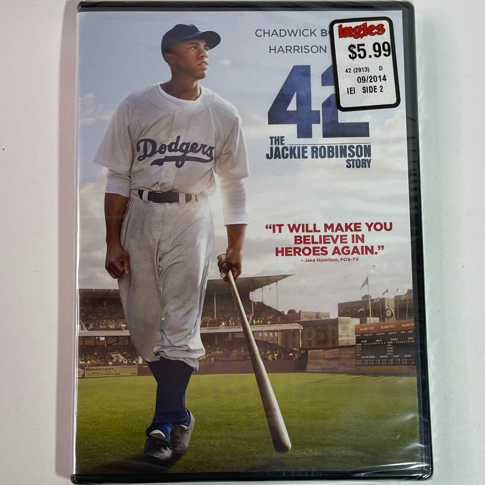 42 THE JACKIE ROBINSON STORY (DVD) CHADWICK BOSEMAN, NEW & SEALED,